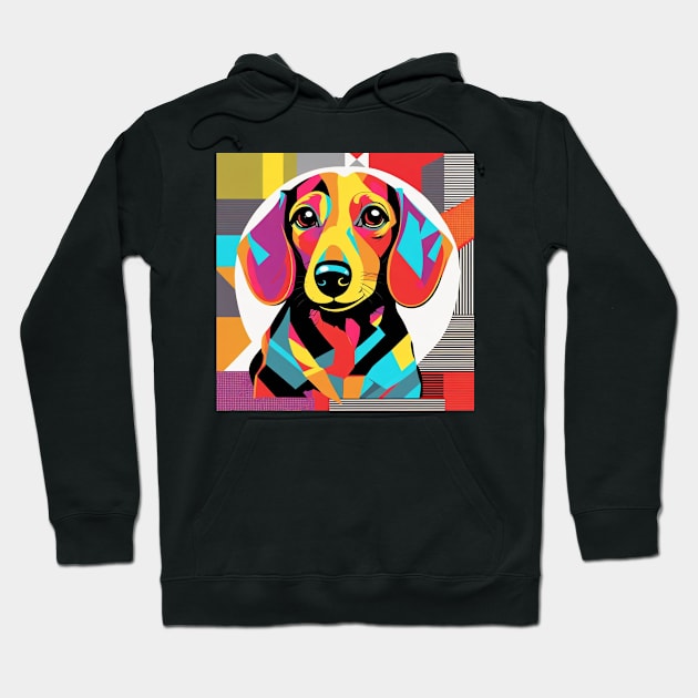 Pop Art Doxie Hoodie by tocksickart